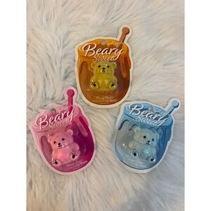 Just 4 Girls Beary Sweet Scented Lip Balm Honey Butter Warm Sugar Glaze Set